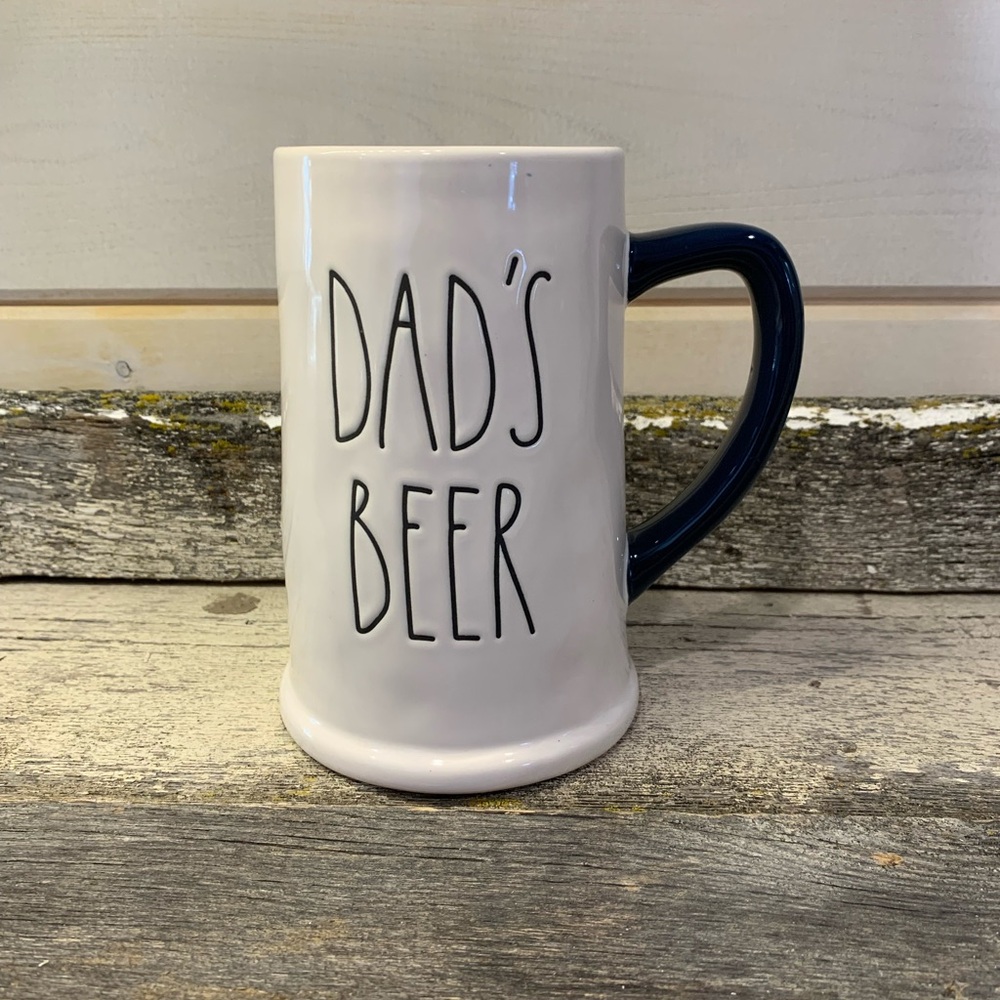 Rae Dunn | “Dad’s Beer”Large Ceramic Mug